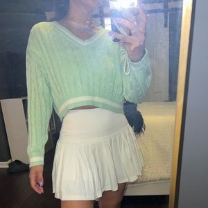 Mint green cropped Sweater - Size S
